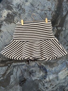 J.O.A. Striped Black & White Skirt Size XS